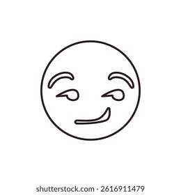 Smirking Face Emoji vector illustration symbol smile