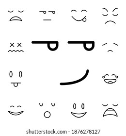 Smirking, face flat vector icon in emotions pack