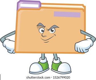 Smirking folder icon with character the mascot