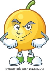 Smirking fresh mundu cartoon mascot for herb