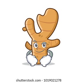 Smirking ginger character cartoon style
