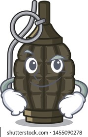 Smirking grenade in the a mascot shape