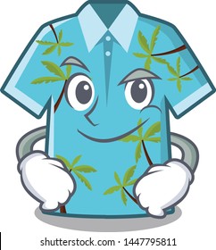 Smirking hawaiian shirt isolated in the character