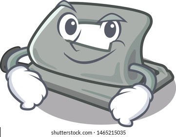 Smirking hole puncher isolated in the character