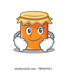 Smirking jam character cartoon style