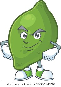 Smirking lime fresh cute for cartoon mascot