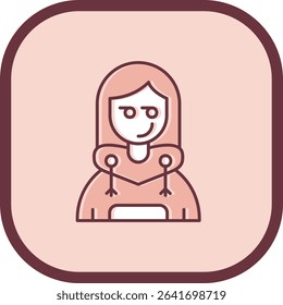 Smirking Line vector Icon Design