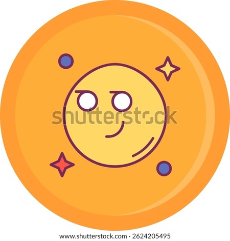 Smirking Line vector Icon Design