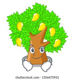 Smirking mango tree in the cartoon shape