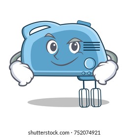Smirking mixer character cartoon style