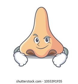 Smirking nose character cartoon style