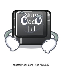Smirking num lock in the cartoon shape