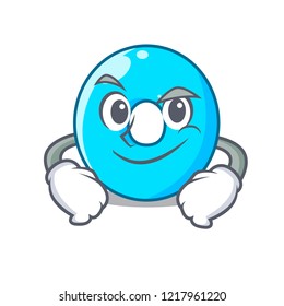 Smirking the number zero on a cartoon