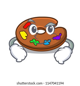 Smirking palette character cartoon style