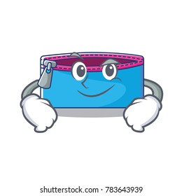 Smirking pencil case character cartoon