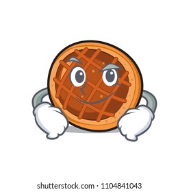 Smirking pie character cartoon