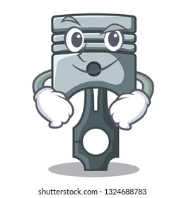 Smirking piston character in a the box