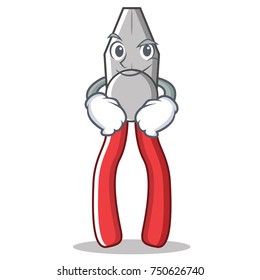Smirking pliers character cartoon style