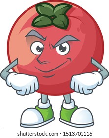 Smirking rare velvet apple with character mascot
