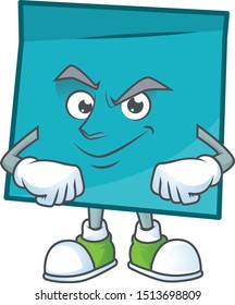 Smirking rectangle sticker paper character for company note