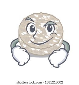 Smirking rice cakes in the cartoon shape