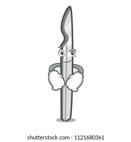 Smirking scalpel character cartoon style