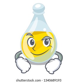Smirking sesame oil isolated with the cartoon
