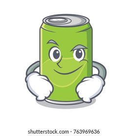 Smirking soft drink character cartoon