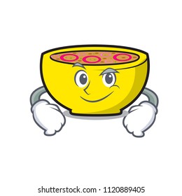 Smirking soup union character cartoon