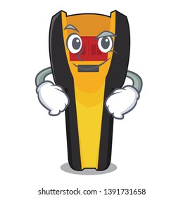 Smirking stud finder in the cartoon shape
