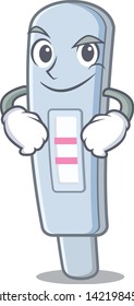 Smirking test pack isolated in the cartoon