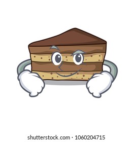 smirking tiramisu character cartoon style