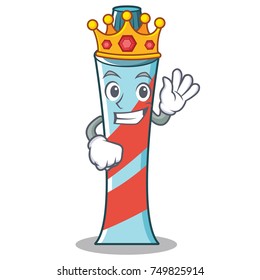 Smirking toothpaste character cartoon style