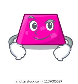 Smirking trapezoid character cartoon style