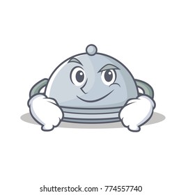 Smirking tray character cartoon style