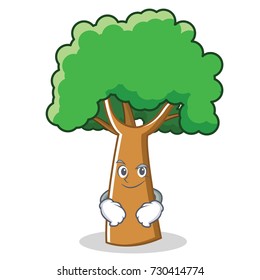 Smirking tree character cartoon style