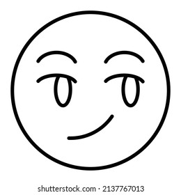 Smirking vector icon. Can be used for printing, mobile and web applications.