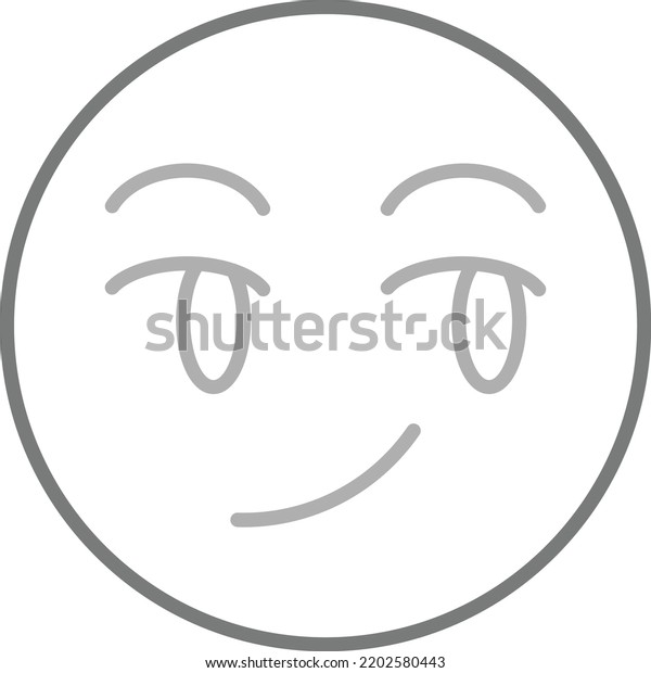 Smirking vector icon. Can be used for\
printing, mobile and web\
applications.