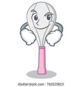 Smirking whisk character cartoon style