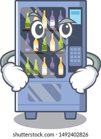Smirking wine vending machine on a mascot