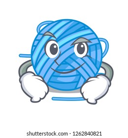 Smirking wool balls isolated on a mascot