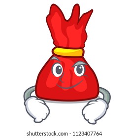 Smirking wrapper candy character cartoon