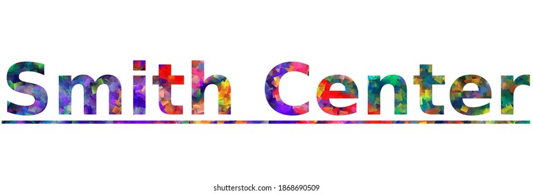 Smith Center. Colorful typography text banner. Vector the word smith center design. Can be used to logo, card, poster, heading and beautiful title