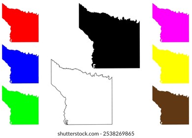 Smith County, Texas (Condados no Texas, Estados Unidos da América, EUA, EUA) mapa ilustração vetorial, rabisco esboço Mapa de Smith