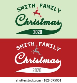 SMITH FAMILY 2020 CHRISTMAS TYPOGRAPHY DESIGN 