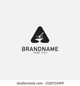 Smith and Hammer Logo Design. Forge Logo. Isolated in White Background. Modern Design. Vector Illustration