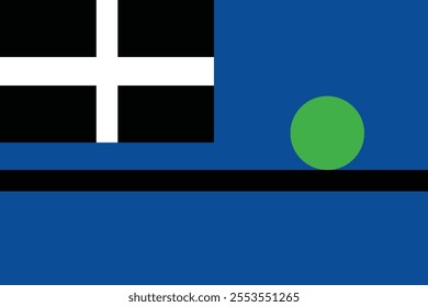 Smith Island national flag. A rectangular Smith Island flag icon vector illustration. Standard Size.