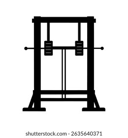 Smith Máquina de Entrenamiento de Fuerza Equipo de Gimnasio Silueta Arte vectorial Ilustración