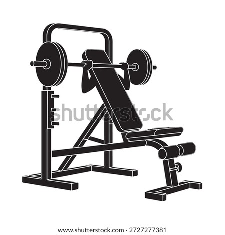 Smith machine weightlifting bench press exercise equipment