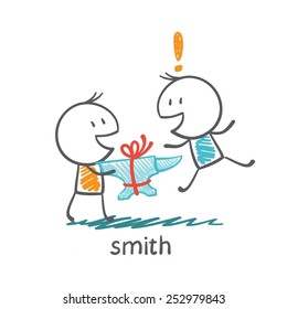smith  receives a gift anvil illustration